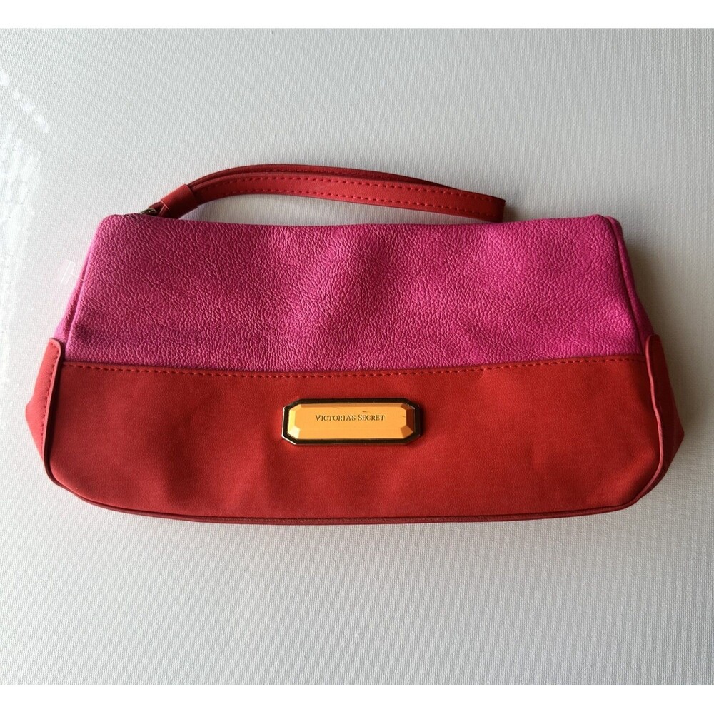 Victoria's Secret Pink Wristlet Hand bag‎ Purse Love vs Gorgeous Leather